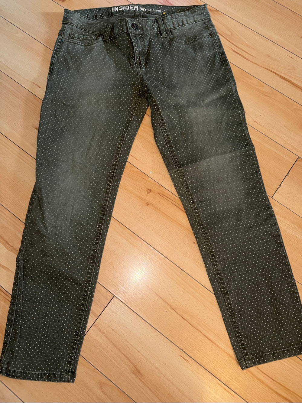 Women’s Olive Green Slim Jean capris